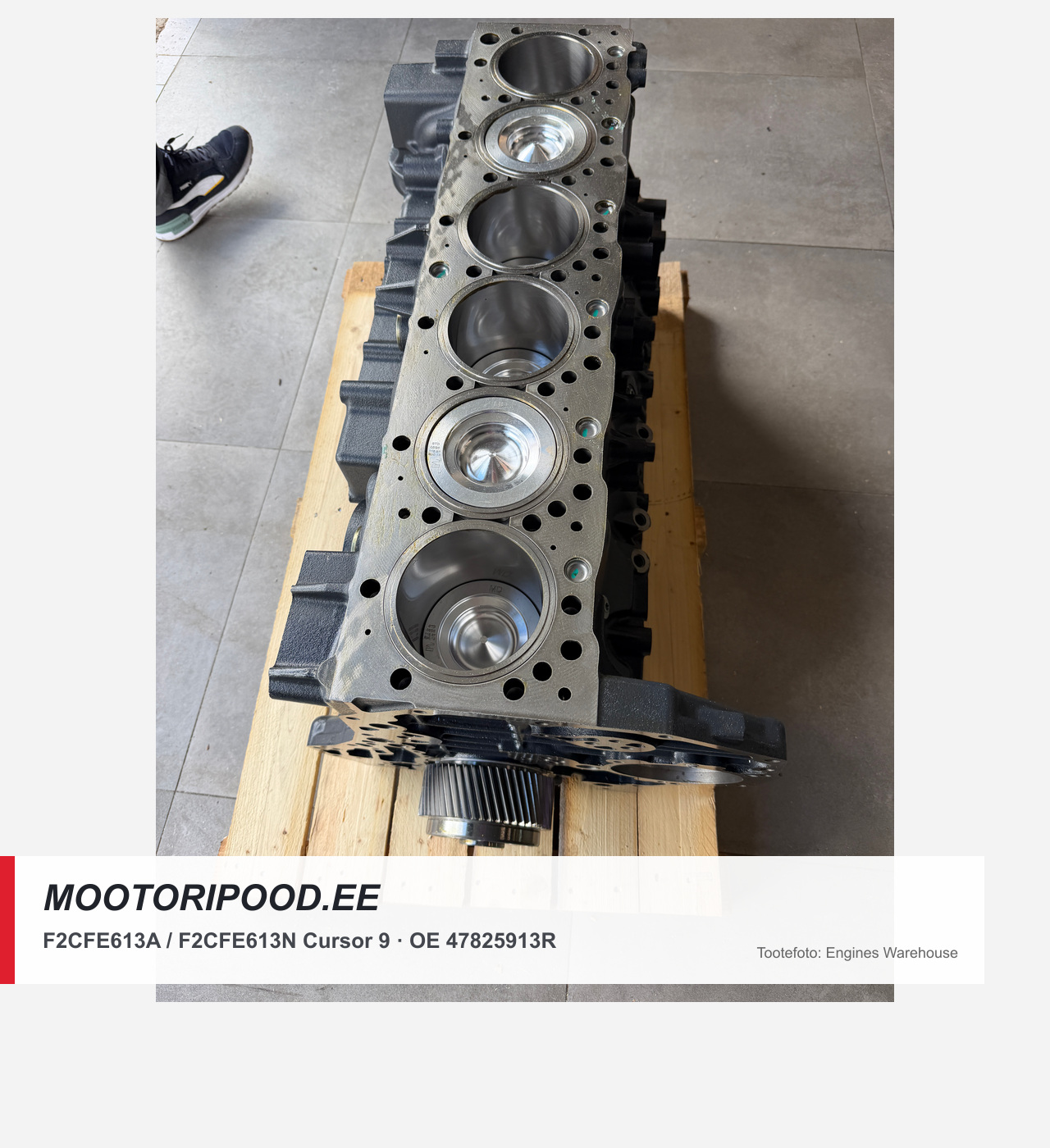 FPT-kursori 9 F2CFE613A / F2CFE613N – kunnostettu long block